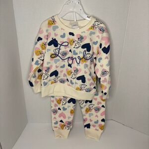 Disney Lady and the Tramp Toddler Girl Sweatshirt Pant Set Love Multicolor 2T